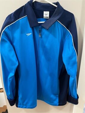 Speedo Blue and Navy Full-Zip Athletic Jacket